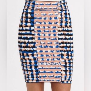BCBGMAXAZRIA Multicolor Patterned Women's Pencil Skirt Size Small